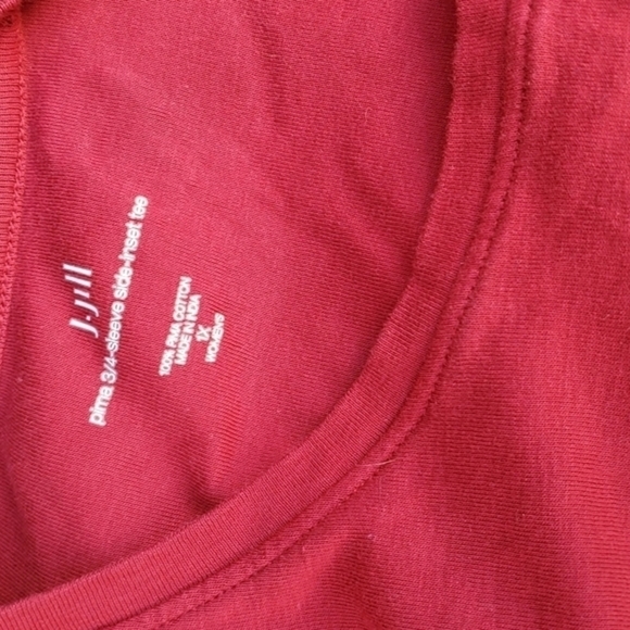 J. Jill Brick/ Berry Plus Size ‎ 3/4 sleeve tee 1X - Picture 5 of 10